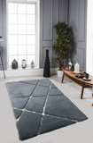 Gray Silver Faux Fur Area Rug