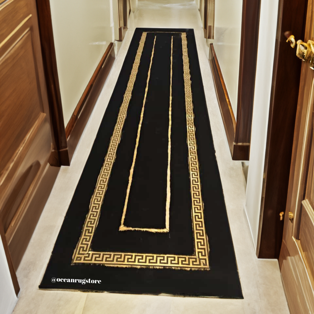 Runner Black Gold Rug