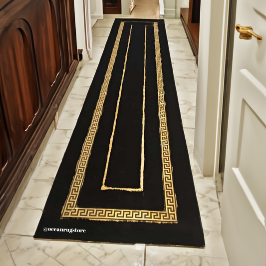 Runner Black Gold Rug