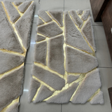 Beige Faux Fur Area Rug