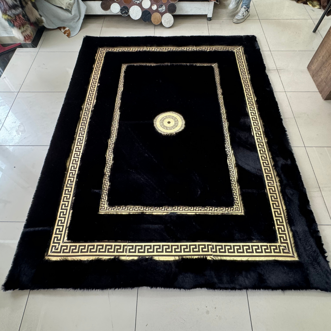 Black Home Decor Plush Rug