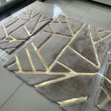 Beige Faux Fur Area Rug