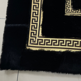 Black Home Decor Plush Rug