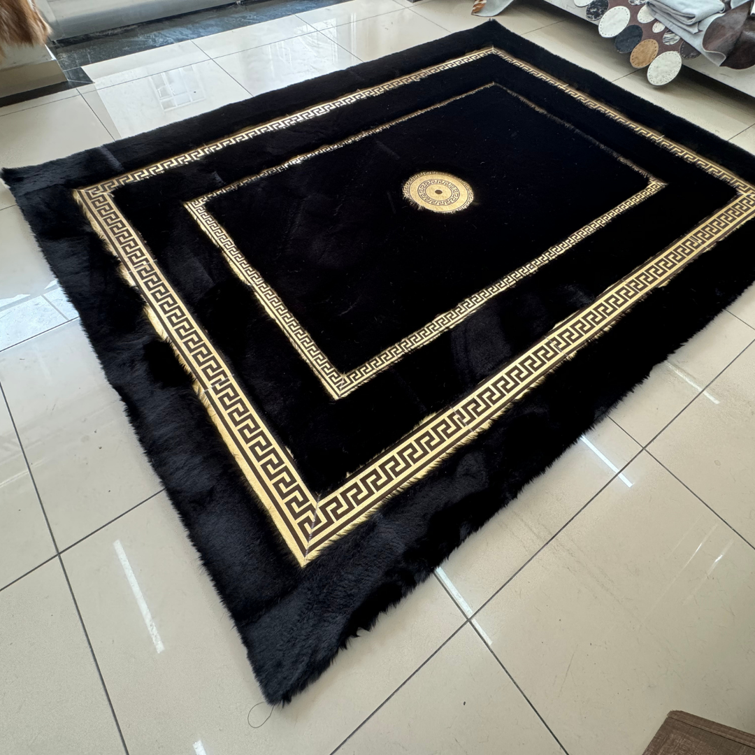 Black Home Decor Plush Rug