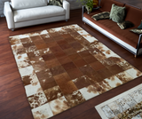 Brown Cowhide Leather Rug