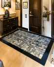 Silver-Black-Gold Genuine Cowhide Area Rug