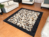 Patchwork Real Cowhide Square Rug