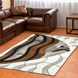 Fish Patterned Genuine Cowhide Rug