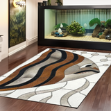 Fish Patterned Genuine Cowhide Rug