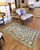 Gold Real Cowhide Leather Rug