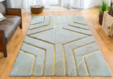 Luxury White Gold Bedroom Plush Soft Rug