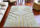 Luxury White Gold Bedroom Plush Soft Rug