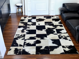 Black White Real Cowhide Rug