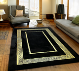 Black Gold Home Decor Plush Rug