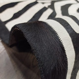 Zebra Print Genuine Cowhide Rug