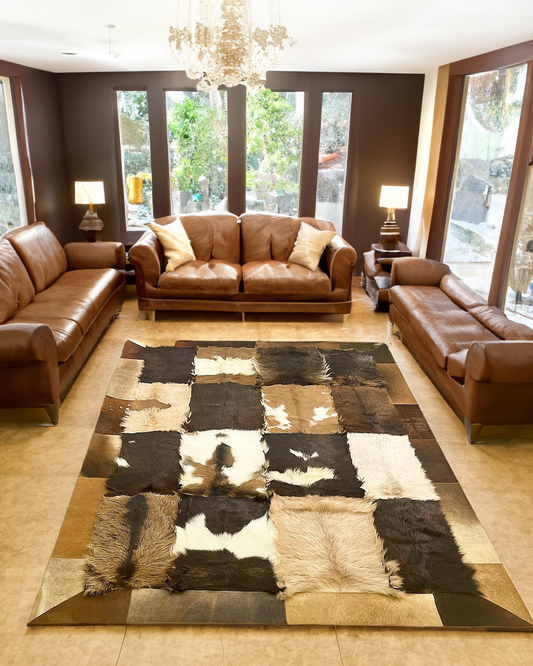 Luxury Brown Fluffy Rug