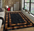 Black-Brown Cowhide Area Rug