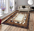 Brown Real Cowhide Living Room Rug