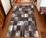 Brown Real Cowhide Living Room Rug