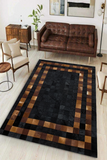 Black-Brown Cowhide Area Rug