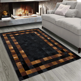 Black-Brown Cowhide Area Rug