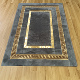 Gray Gold Elegant Plush Rug