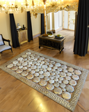 Gold Real Cowhide Leather Rug