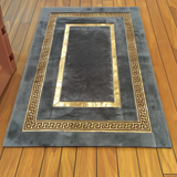 Gray Gold Elegant Plush Rug