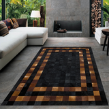 Black-Brown Cowhide Area Rug