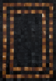 Black-Brown Cowhide Area Rug