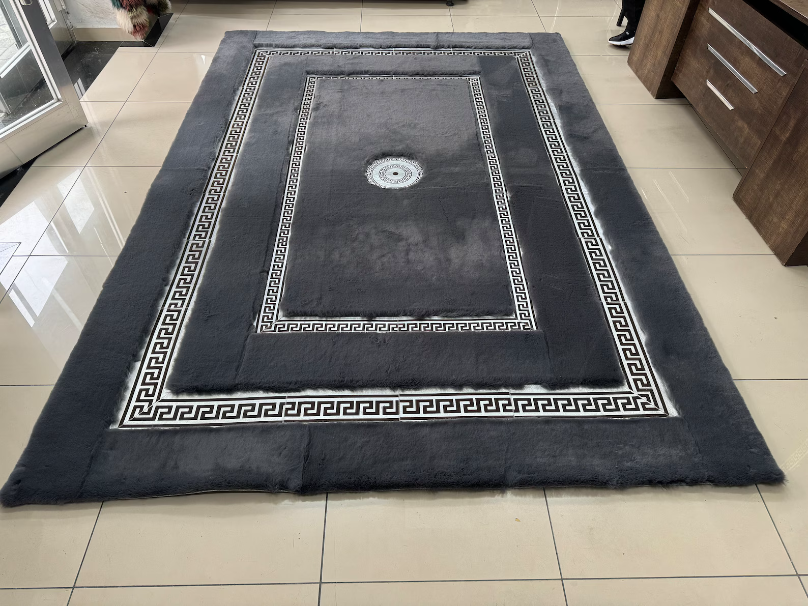 Gray Bedroom Floor Home Decor Rug