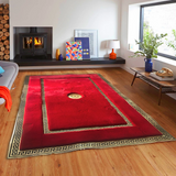 Plush Red Gold Luxury Rug