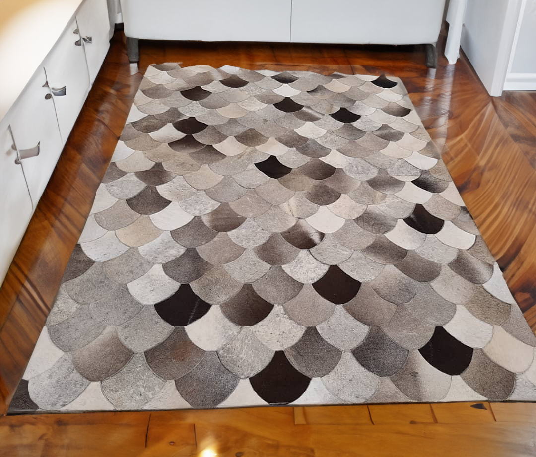 Patchwork Real Cowhide Area Rug