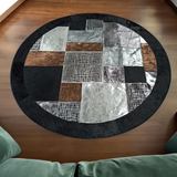 Round Circle Cowhide Rug