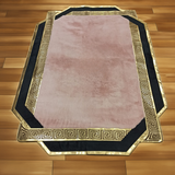 Plush Pink Gold Luxury Rug