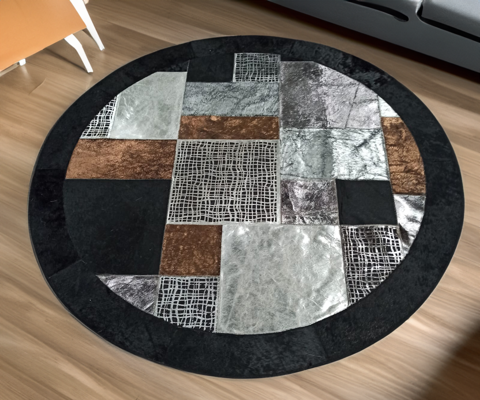 Round Circle Cowhide Rug