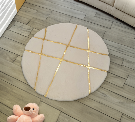 Round Soft Fur Plush Rug