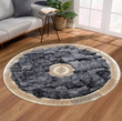 Round Fur Fluffy Sheepskin Rug.