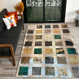 Mulitcolor Real Cowhide Patchwork Rug