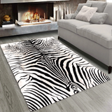 Zebra Print Real Cowhide Rug