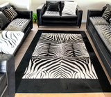 Zebra Pattern Genuine Cowhide Rug