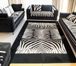 Zebra Pattern Genuine Cowhide Rug