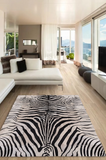 Zebra Print Real Cowhide Rug