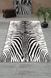 Zebra Print Real Cowhide Rug