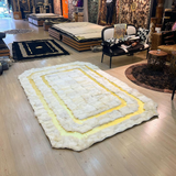 White Gold Fluffy Sheepskin Rug