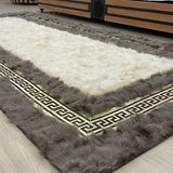 Gray Gold Soft Sheepskin Rug