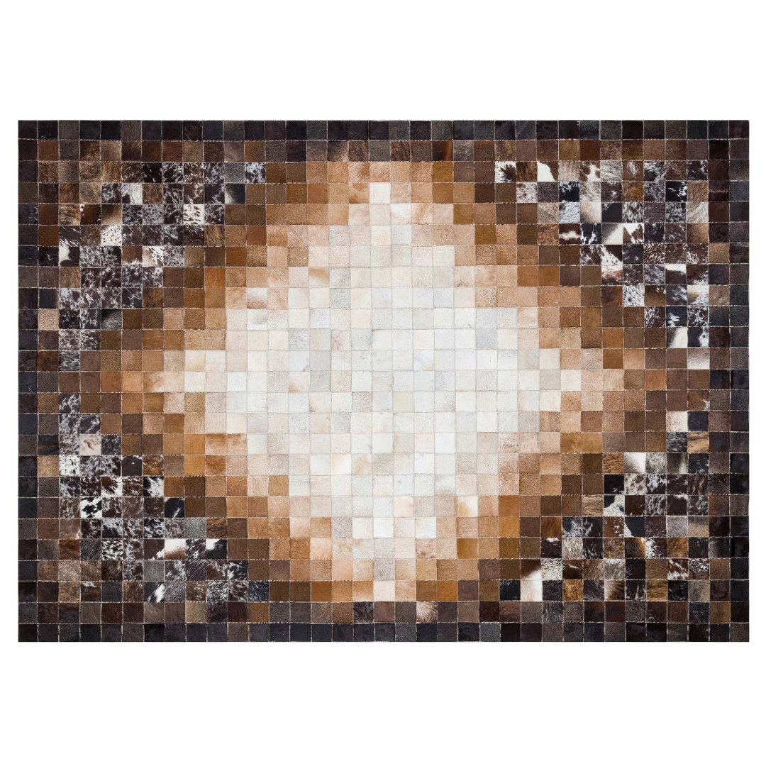 Geometric Cowhide Large Rug