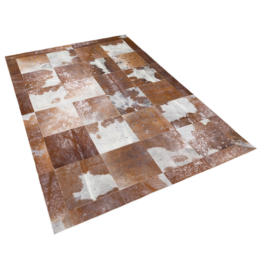 Large Patchwork Cowhide Area Rug