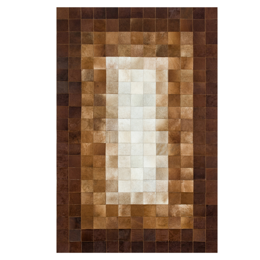 Brown Cowhide Living Room Rug