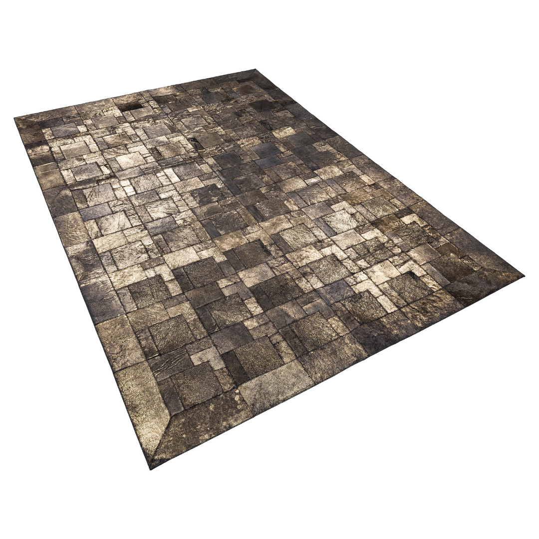 Shiny Cowhide Leather Rug